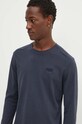 Bavlněné tričko s dlouhým rukávem Superdry námořnická modř M6010857A.C3I