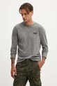 Superdry longsleeve din bumbac M6010857A.C6O gri AW24