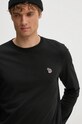 PS Paul Smith longsleeve bawełniany czarny M2R.828R.KZEBRA