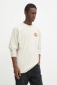 Oblečení Bavlněné tričko s dlouhým rukávem Vans VN000KHS2N11 béžová