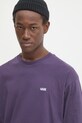 Pamučna majica dugih rukava Vans ljubičasta VN0A49LC11E1