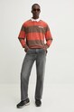 Бавовняний лонгслів Karl Kani 60230004 помаранчевий AW24