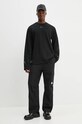 Бавовняний лонгслів Karl Kani 60240012 чорний AW24