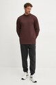 Хлопковый лонгслив adidas Originals Longsleeve Mock Neck IW3258 бордо AW24