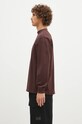 Бавовняний лонгслів adidas Originals Longsleeve Mock Neck IW3258 бордо AW24