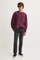Levi's longsleeve din bumbac A9247 burgundia AW24