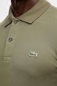 Bavlnené tričko s dlhým rukávom Lacoste PH4013 zelená