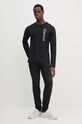 Bavlněné tričko s dlouhým rukávem Calvin Klein K10K113589 černá AW24