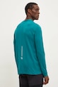 Îmbrăcăminte Compressport longsleeve pentru alergare Performance ATSM494 turcoaz