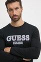 Bavlněné tričko s dlouhým rukávem Guess černá M4BI46.I3Z14