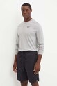 Pamučna majica dugih rukava Reebok siva 100070998