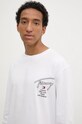 Tommy Jeans longsleeve bawełniany biały DM0DM20105