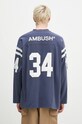 Odzież AMBUSH longsleeve bawełniany Football BMAB004F24JER0014531 niebieski