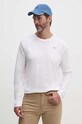 Bavlnené tričko s dlhým rukávom Tommy Hilfiger 3-pak biela UM0UM03378