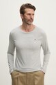 Βαμβακερή μπλούζα με μακριά μανίκια Tommy Hilfiger 3-pack UM0UM03378 γκρί AW24