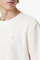 Βαμβακερή μπλούζα με μακριά μανίκια AllSaints ROWE M027JB λευκό AW24