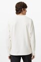 Βαμβακερή μπλούζα με μακριά μανίκια AllSaints ROWE λευκό M027JB