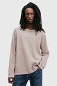 AllSaints longsleeve bawełniany ROWE bawełna beżowy M027JB