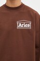 Aries longsleeve din bumbac Temple Longsleeve Tee maro AR6066602