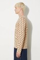 Marine Serre tricou Recycled Moon Jersey Second Skin Regular Top MTO116A.CJER0001 bej AW24