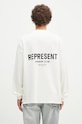 Odjeća Pamučna majica dugih rukava Represent Represent Owners Club OCM41119.072 bijela