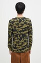 Oblečenie Bavlnené tričko s dlhým rukávom A Bathing Ape 1ST CAMO COLLEGE LONGSLEEVE TEE 1K80111008 zelená