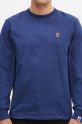 A Bathing Ape cotton longsleeve top One Point Longsleeve navy 1K80111017