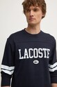 Хлопковый лонгслив Lacoste чёрный TH7609