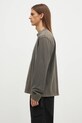 Our Legacy cotton longsleeve top Big Longsleeve M4246BAC gray AW24
