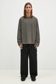 Our Legacy cotton longsleeve top Big Longsleeve gray M4246BAC
