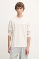 Abercrombie & Fitch longsleeve din bumbac fixat bej KI124.4534.100