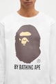 A Bathing Ape top a maniche lunghe in cotone By Bathing Ape Longsleeve bianco 1K80111015