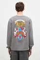 NEIGHBORHOOD top a maniche lunghe in cotone Tee Longsleeve-13 regolare grigio 242PCNH.LT13