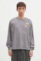 Oblečení Bavlněné tričko s dlouhým rukávem NEIGHBORHOOD Tee Longsleeve-13 242PCNH.LT13 šedá