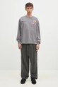 NEIGHBORHOOD top a maniche lunghe in cotone Tee Longsleeve-13 242PCNH.LT13 grigio