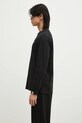 AAPE cotton longsleeve top Moon Face Logo AAPLTM1540XXN black AW24