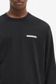 Bavlněné tričko s dlouhým rukávem NEIGHBORHOOD černá 242PCNH.LT01