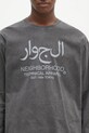 NEIGHBORHOOD longsleeve din bumbac gri 242PCNH.LT15