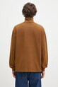 Одежда Хлопковый лонгслив PLEASURES Satisfaction Turtleneck P24W026 коричневый