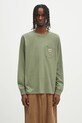 Carhartt WIP longsleeve din bumbac L/S Pocket T-Shirt uni verde I030437.667XX