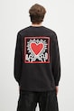 Clothing Wacko Maria cotton longsleeve top x Keith Haring KH.WM.LT01 black