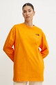 Îmbrăcăminte The North Face longsleeve din bumbac TNF x Yinka Ilori NF0A89CA1IW1 portocaliu