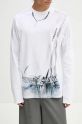 Bavlněné tričko s dlouhým rukávem Y/Project YP TROMPE L'OEIL LONG SLEEVE T-SHIRT 204TS021 bílá AW24