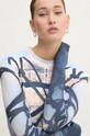 Îmbrăcăminte Y/Project longsleeve BONDAGE PRINT LONG SLEEVE FITTED TOP 104TO012 albastru