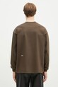 Pangaia longsleeve bawełniany 10002276 brązowy
