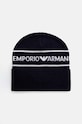 Emporio Armani cappello in cotone bambini lana blu navy 404707.4F490
