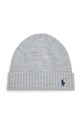 Дитяча вовняна шапка Polo Ralph Lauren вовна сірий 323953204002