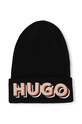 Detská čiapka HUGO stredne hrubá čierna G00287.