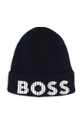 BOSS caciula de bumbac pentru copii print bleumarin J51564.52.54