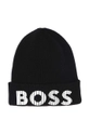 BOSS caciula de bumbac pentru copii print negru J51564.52.54